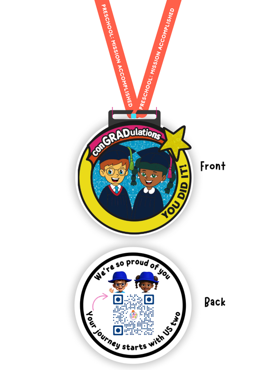 Medal and QR code to School Readiness Story Kit