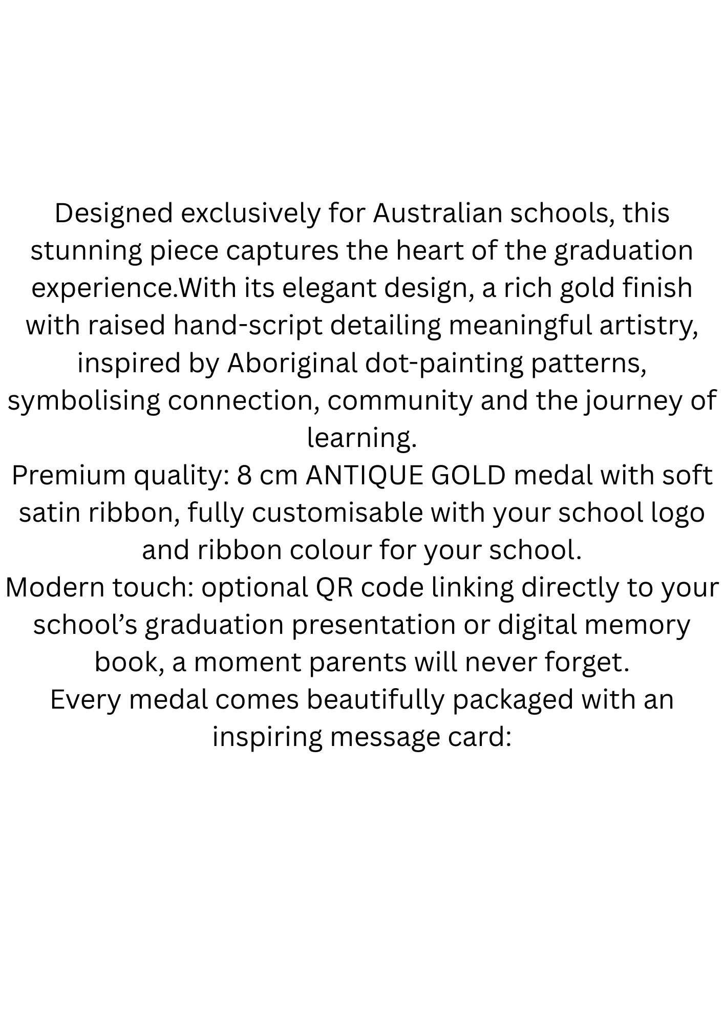 Custom Six Graduation medals