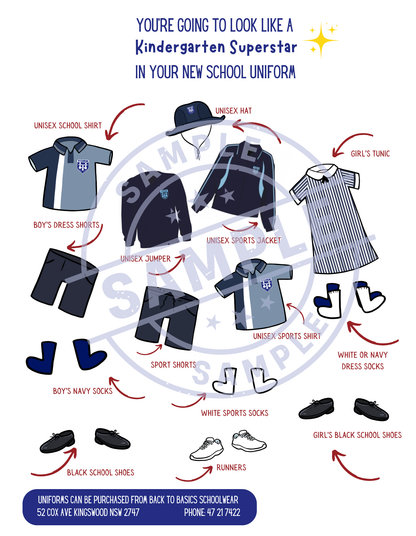 Tailored Kindergarten Orientation Kits - Including essential items and your school School Readiness Story Kit $14.99per student. minimum order 80